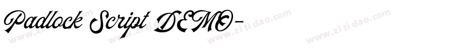 Padlock Script DEMO字体转换